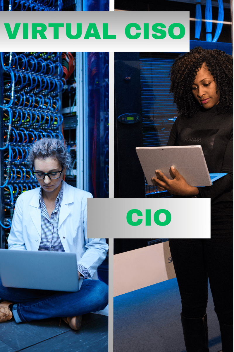 Dos mujeres, una caucásica y otra de color con un ordenador cada una controlando equipos informáticos